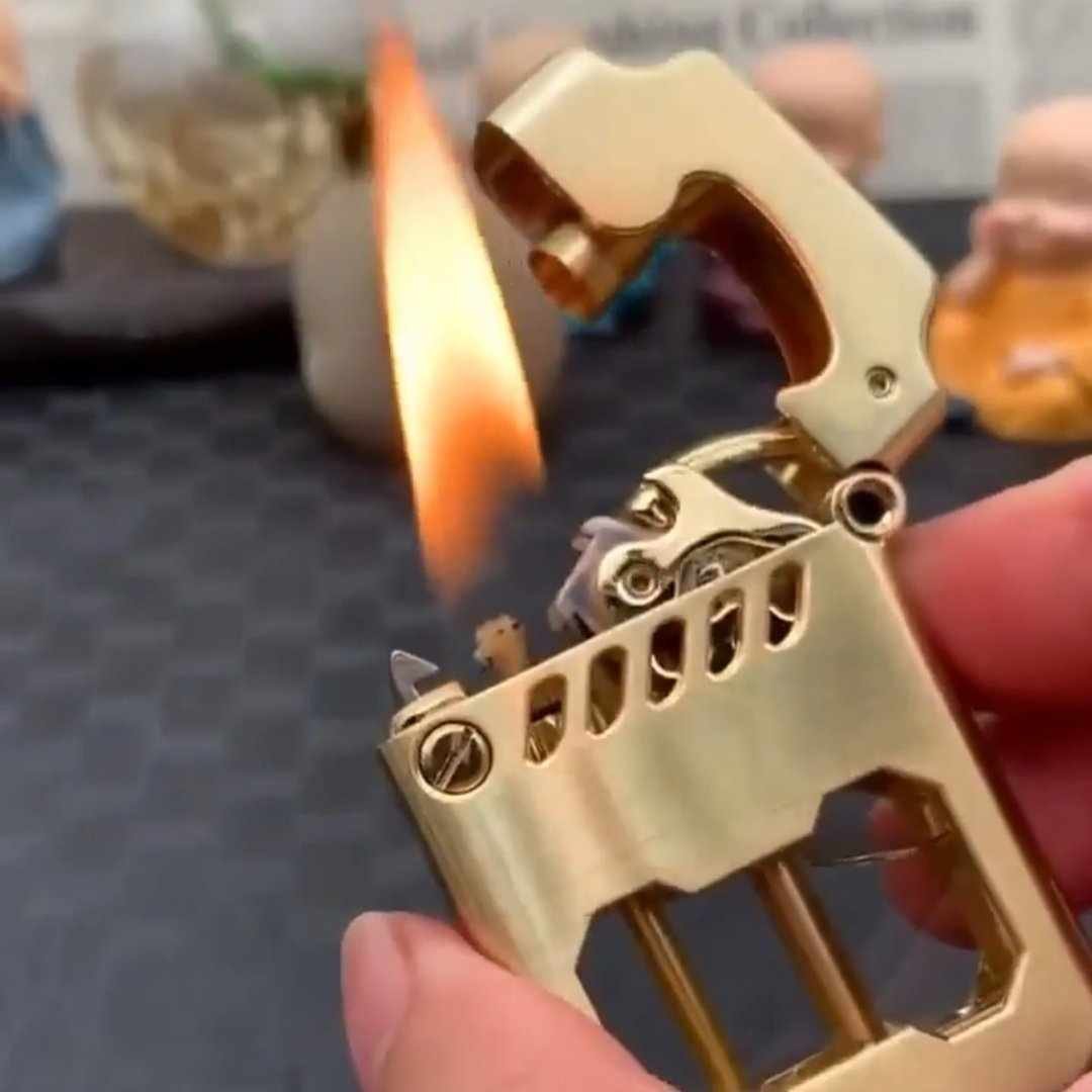 Read more about the article Ignite Style: Mecha Metal Rocker Lighter